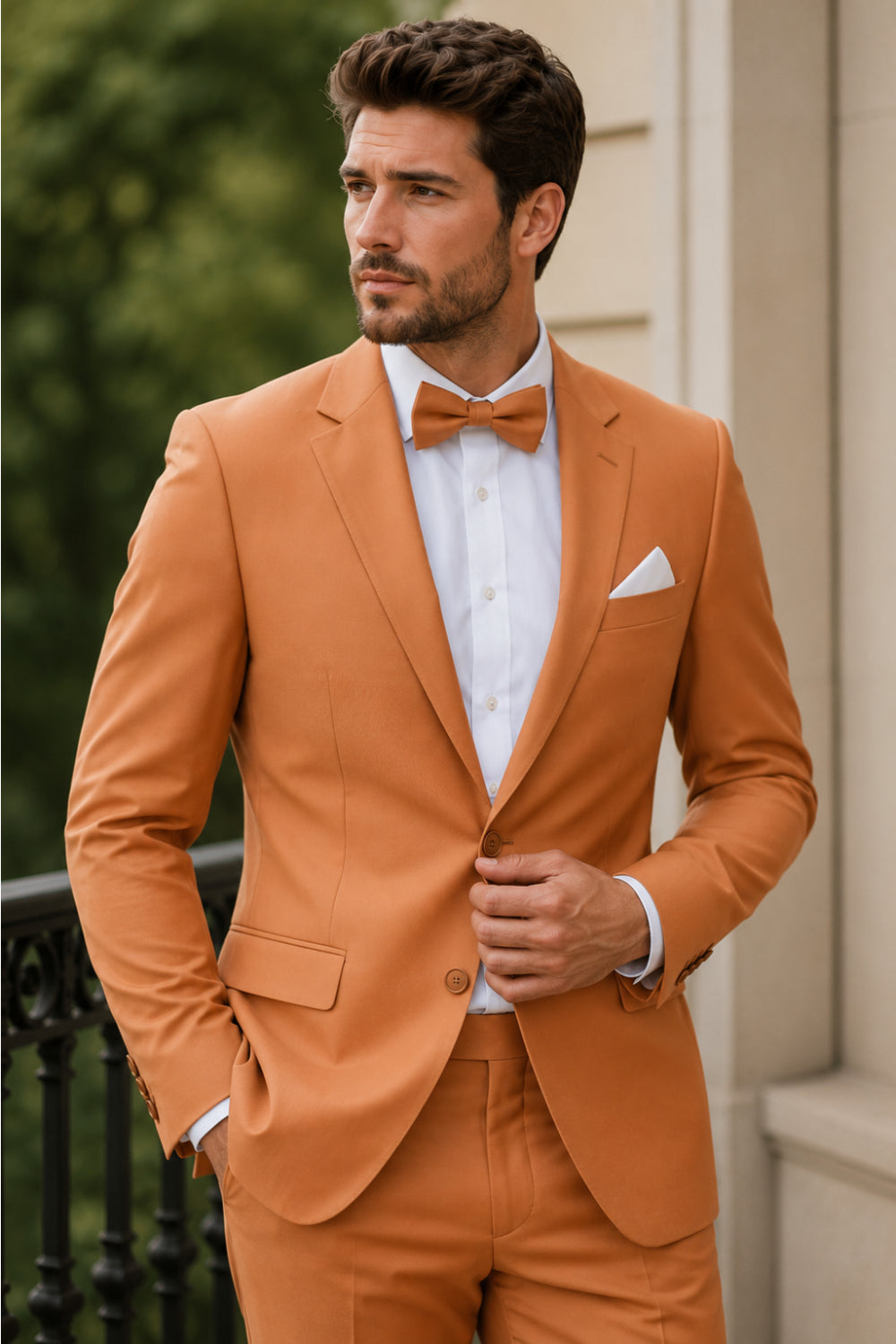 Orange Two-Piece Suit for Men | Wedding & Engagement