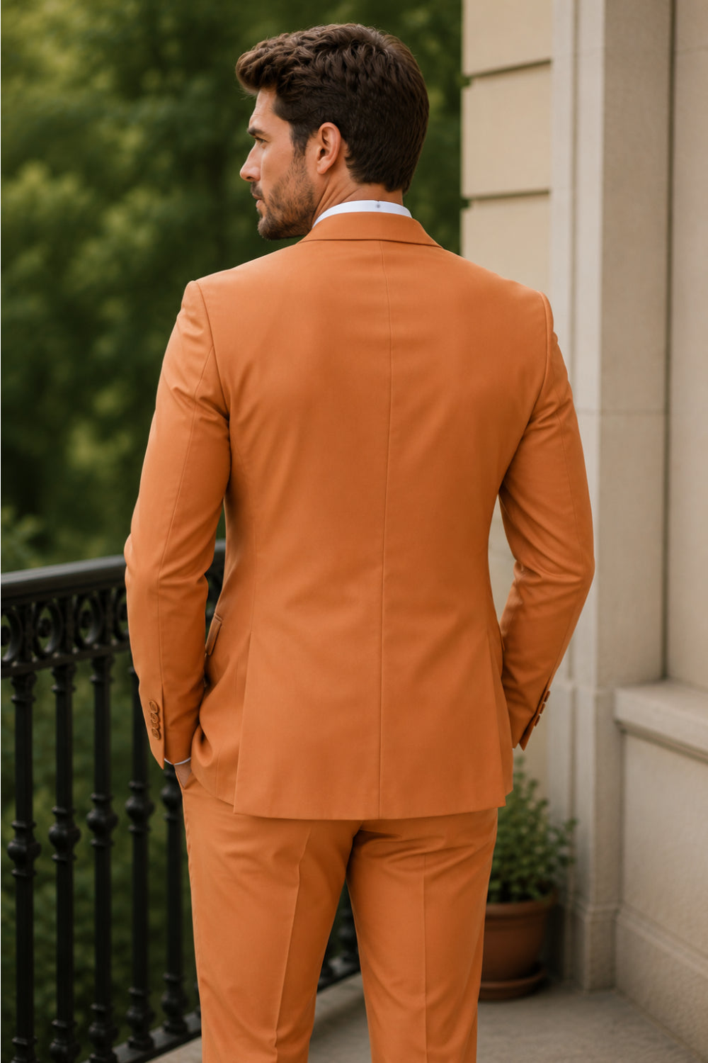 Orange Two-Piece Suit for Men | Wedding & Engagement