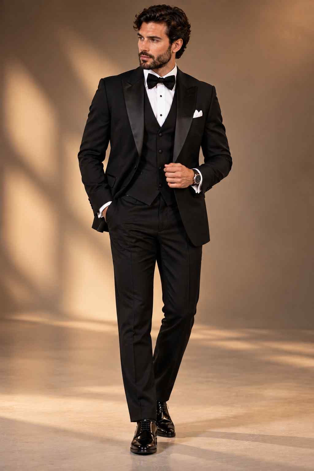 Men’s Black Tuxedo 3-piece suit